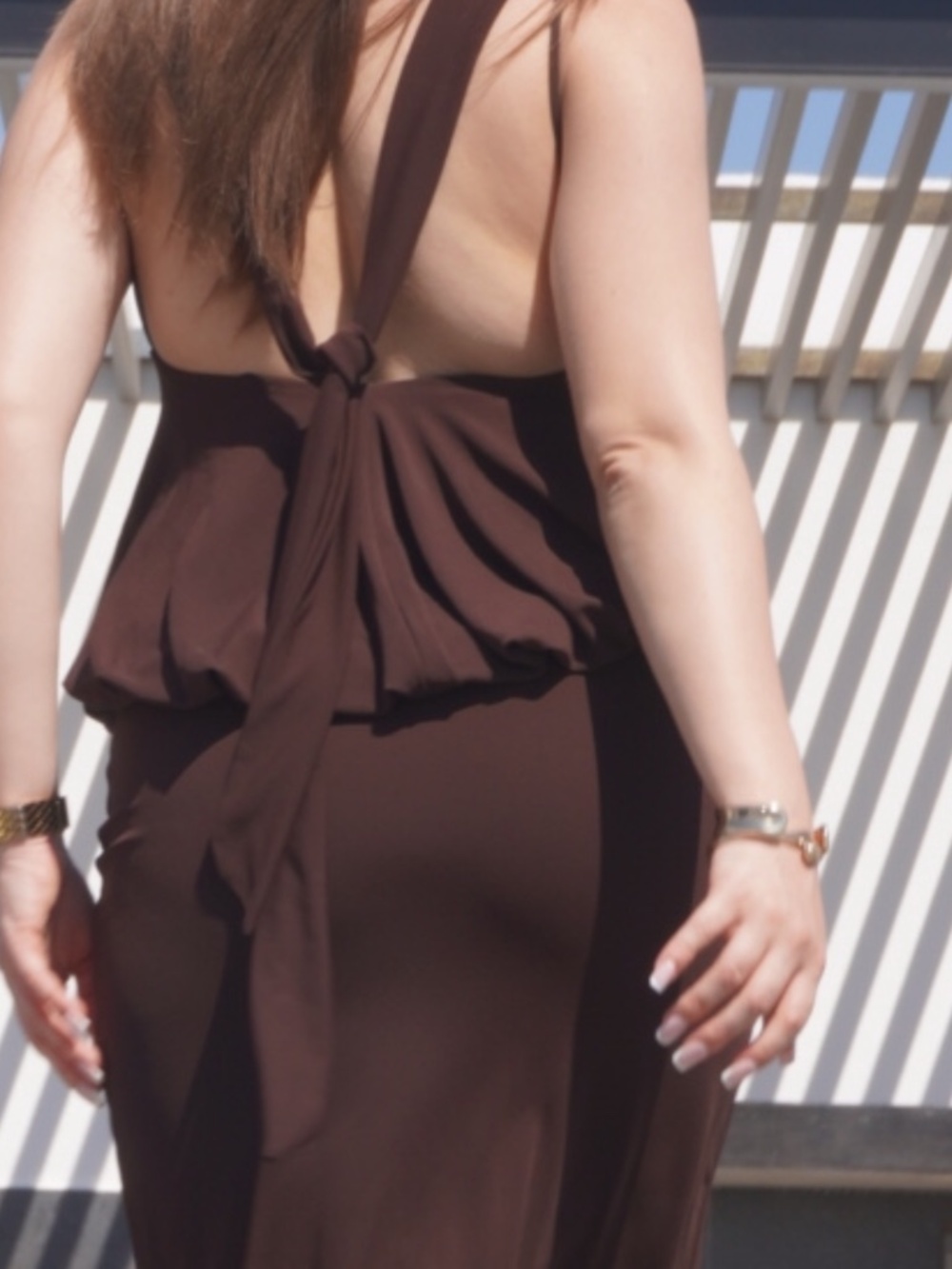 Zara Brown Long Dress